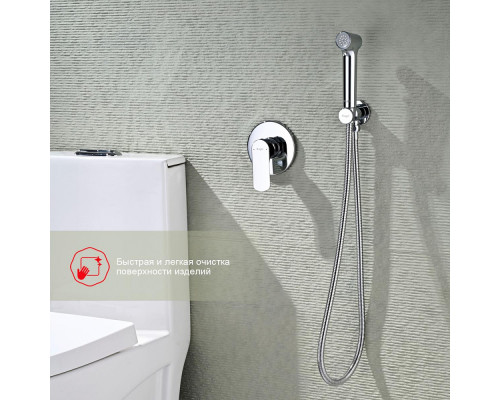 Смеситель Raglo R03.53 с гигиеническим душем встраиваемый , хром