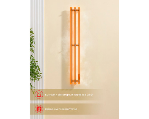 Полотенцесушитель электрический RAGLO R350.17.09 настенный сенсорный узкий с терморегулятором , графит