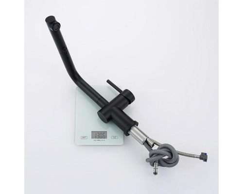 Смеситель Raglo R86.49.06 для кухни с выдвижным изливом, черный