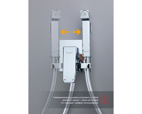 Смеситель Raglo R02.54 с гигиеническим душем встраиваемый , хром