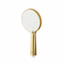 Лейка душевая Raglo R450.50.03 3-х режимная круглая пластик/силикон, Сатин золотой