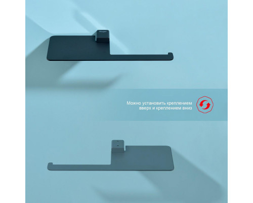 Держатель для туалетной бумаги Raglo R301.03.06 с полкой,черный