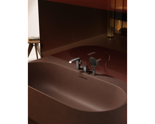 Смеситель Raglo R02.31.09 на борт ванны врезной монолитный, графит