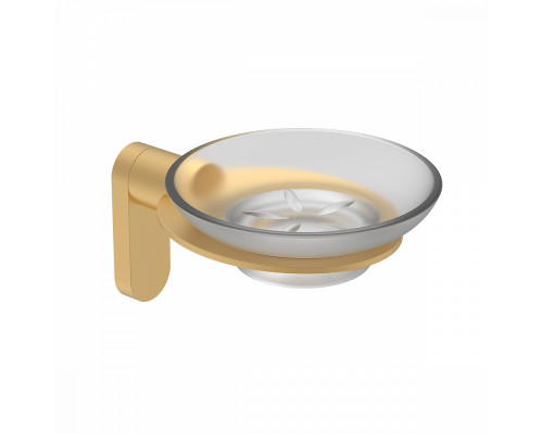 Мыльница Raglo R300.02.03 с держателем,сатин золотой
