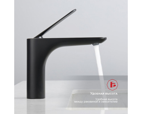 Смеситель Raglo R21.10.06 для раковины монолитный, черный