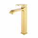Смеситель Raglo R02.15.03 для раковины высокий монолитный, сатин золотой