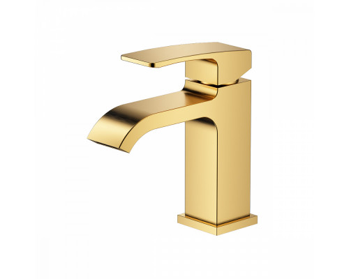 Смеситель Raglo R02.10.03 для раковины монолитный, сатин золотой