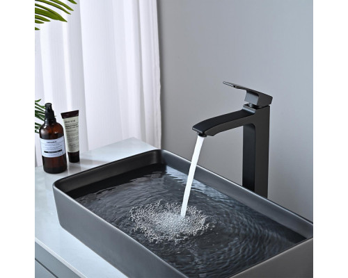 Смеситель Raglo R01.15.06 для раковины высокий монолитный, черный