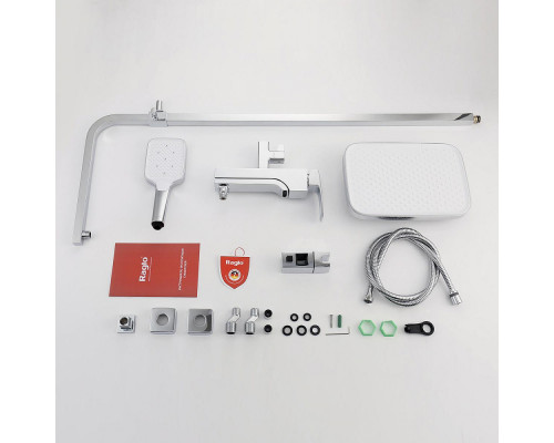 Душевая система Raglo R02.24 для ванны и душа излив поворотный 20 см, хром