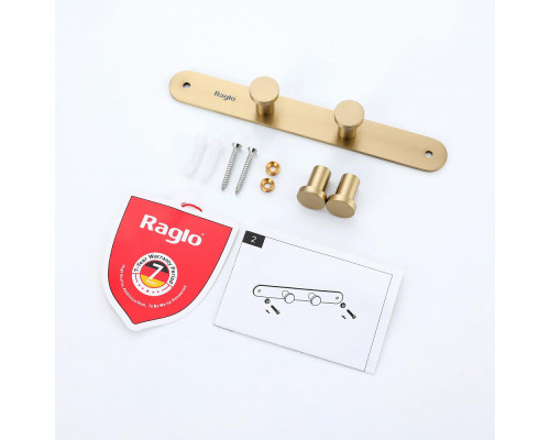 Крючок для полотенец Raglo R300.054.03 четверной,сатин золотой