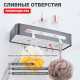 Полка для ванны и душа Raglo R340.02.09 прямая с крючками,графит