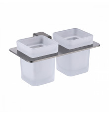 Стакан для зубных щеток с держателем Raglo R301.08.09 двойной,графит