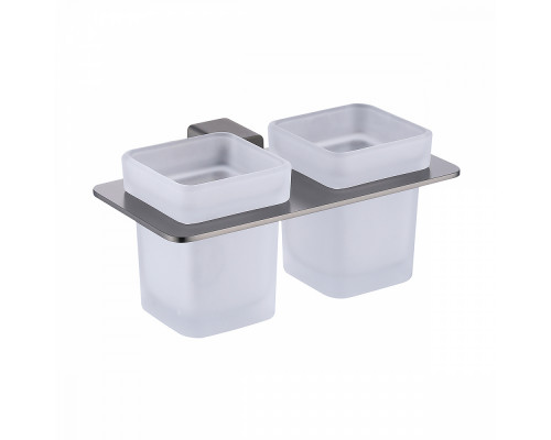 Стакан для зубных щеток с держателем Raglo R301.08.09 двойной,графит