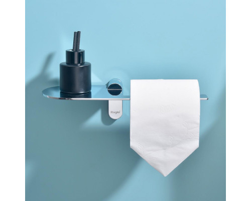 Держатель для туалетной бумаги Raglo R300.03 с полкой,хром