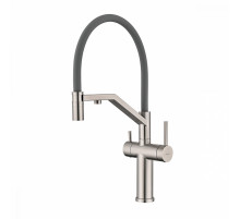 Смеситель Raglo R20.62.05 для кухни с подключением к фильтру съёмный гибкий излив с магнитным фиксатором, сатин