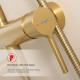 Душевая система Raglo R20.24.03 для ванны и душа излив поворотный 15 см, сатин золотой