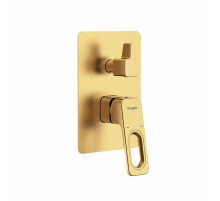 Смеситель Raglo R51.273.03 для ванны и душа встраиваемый на 3 режима, сатин золотой