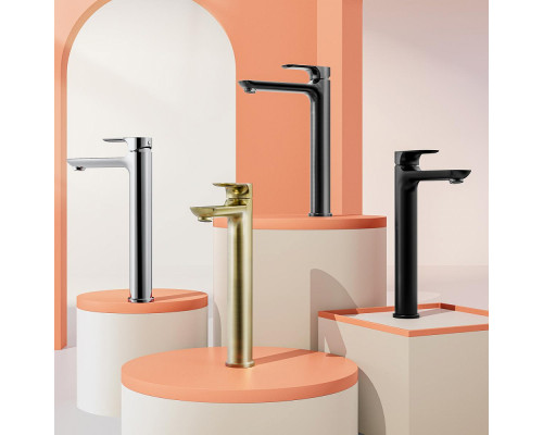 Смеситель Raglo R03.15 для раковины высокий монолитный, хром