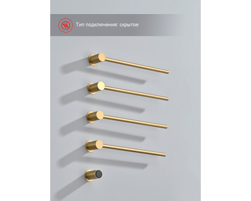 Полотенцесушитель электрический RAGLO R350.52.03 встраиваемый сенсорный с терморегулятором , сатин золотой