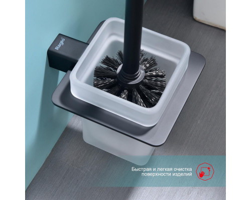 Ёршик для унитаза Raglo R301.10.06 с держателем,черный