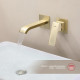 Смеситель Raglo R02.11.03 для раковины встраиваемый монолитный, сатин золотой