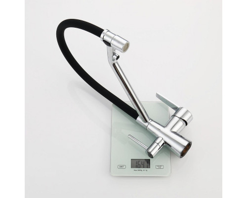 Смеситель Raglo R80.62 для кухни с подключением к фильтру съёмный гибкий излив с магнитным фиксатором, хром