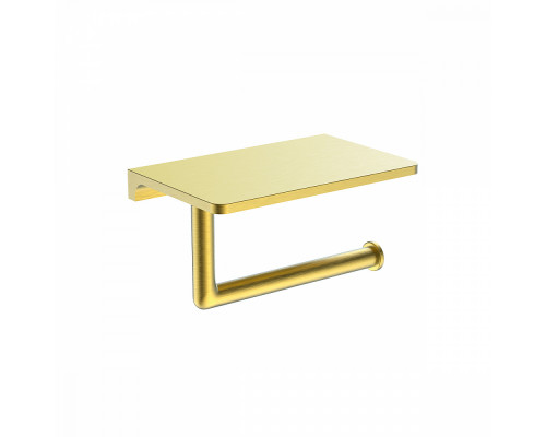 Держатель для туалетной бумаги Raglo R320.03.03 с полкой,сатин золотой