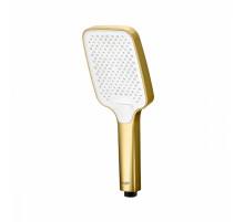 Лейка душевая Raglo R450.52.03 3-х режимная прямоугольная пластик/силикон, Сатин золотой