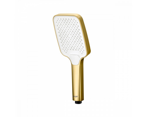 Лейка душевая Raglo R450.52.03 3-х режимная прямоугольная пластик/силикон, Сатин золотой