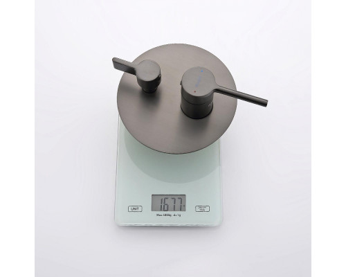 Душевая система Raglo R20.27.09 для ванны и душа встраиваемая на 3 режима излив поворотный 20 см, графит