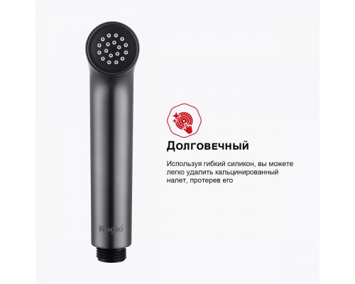 Смеситель Raglo R03.51.09 с гигиеническим душем настенный , графит
