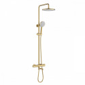 Душевая система Raglo R20.26.03 для ванны и душа с термостатом , сатин золотой