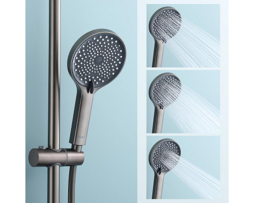 Душевая система Raglo R03.24.09 для ванны и душа излив поворотный 15 см, графит
