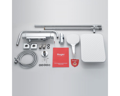 Душевая система Raglo R30.24 для ванны и душа излив поворотный 15 см, хром