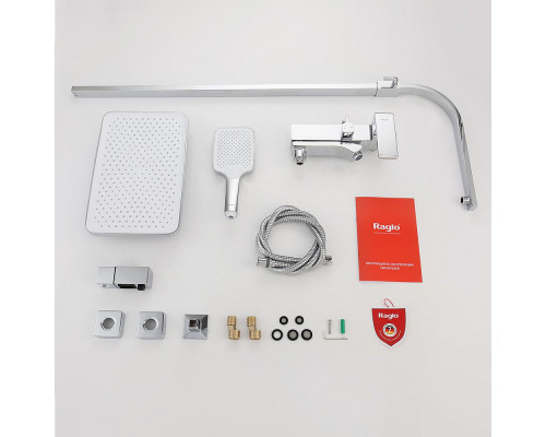 Душевая система Raglo R01.24 для ванны и душа излив поворотный 20 см, хром