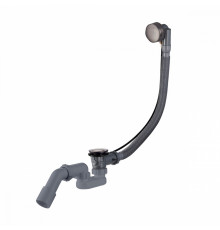 Слив-перелив для ванны Raglo R600.30.09 полуавтоматический (с тросиком), латунь/пластик, графит