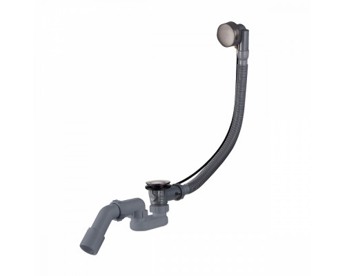 Слив-перелив для ванны Raglo R600.30.09 полуавтоматический (с тросиком), латунь/пластик, графит