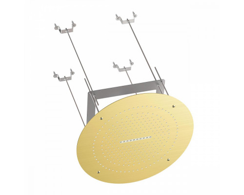 Лейка верхняя потолочная Raglo R452.04.03 для душа ∅500мм 2 режима круглая нержавеющая сталь, сатин золотой