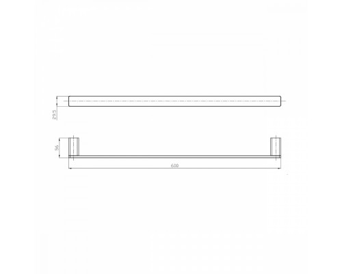полотенцедержатель Raglo R301.01.06 одинарный 60 см,черный