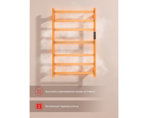 Полотенцесушитель электрический RAGLO R350.06.09 настенный сенсорный с терморегулятором , графит