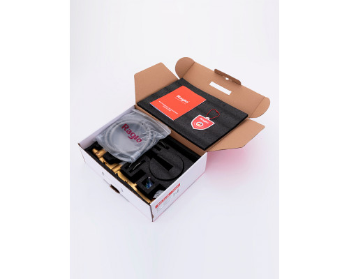 Смеситель Raglo R07.32.09 для ванны и душа встраиваемый излив монолитный 20 см, графит