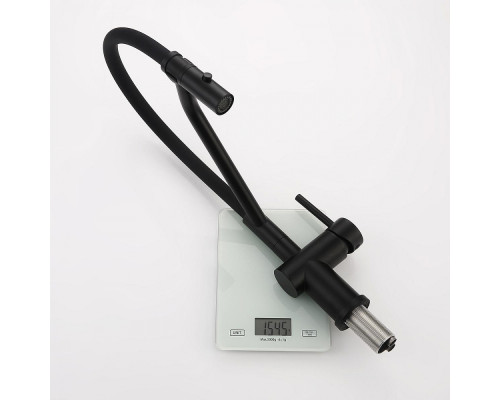 Смеситель Raglo R86.41.06 для кухни съёмный гибкий излив с магнитным фиксатором, черный