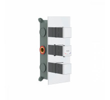 Смеситель Raglo R02.263 для ванны и душа встраиваемый с термостатом на 3 режима, хром