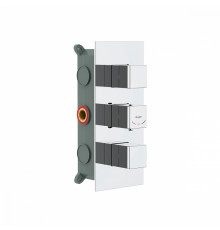 Смеситель Raglo R02.263 для ванны и душа встраиваемый с термостатом на 3 режима, хром