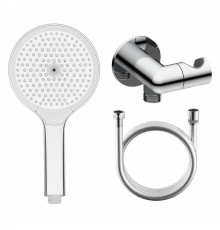 Комплект с лейкой Raglo R476.42 для душа душевая лейка 3 режима, шланг 1,5м, держатель лейки с подключением шланга латунь, хром