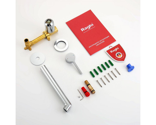 Смеситель Raglo R20.11 для раковины встраиваемый монолитный, хром