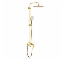 Душевая система Raglo R10.24.03 для ванны и душа излив поворотный 15 см, сатин золотой