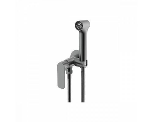 Смеситель Raglo R03.52.09 с гигиеническим душем встраиваемый , графит