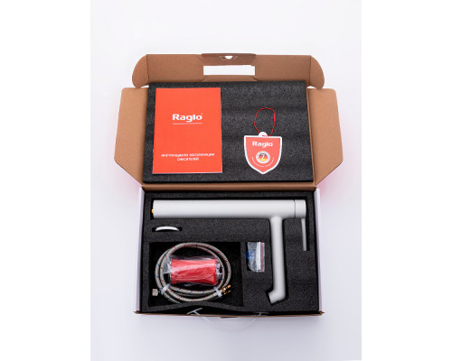 Смеситель Raglo R20.15.08 для раковины высокий монолитный, белый