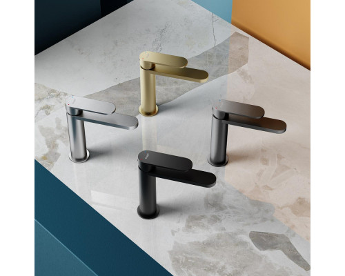 Смеситель Raglo R10.10.03 для раковины монолитный, сатин золотой